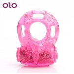 OLO Vibrator Penis Ring Cock Ring Delay Ejaculation Sex Vibrating Ring Silicone Penis Extender Sex Toy for Men Couple