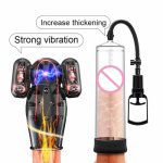 Sex Toys for Men Penis Trainer Glans Vibrator Penis Sleeve Enhancement Delay Silica gel+abs USB charging