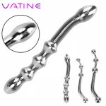 VATINE  Sex Toy Dual Head Anal Plug Prostate Massager G Spot Wand Sex Toys for Male Female Gay Aluminum Alloy Butt Stimulator