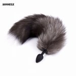 Fox, Fox Tail Silicone Anal Plug Adult Games Sex Toys For Women/Gay/Men Butt Plug Tail Beads BDSM Sex Products Flirting Erotic Toy