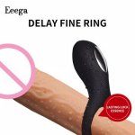 Penis Vibrator For Men Ring Delay Ejaculation Silicone Waterproof Stimulator Adult Sex Toys For Men Clitoris Massager Rings