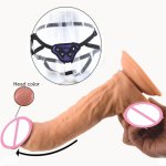 Strap on penis strapon dildo skin touch big realistic dildo with suction cup large dick masturbate flirting sex toys for women