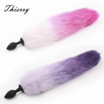 Fox, Thierry 2 colors Real fox tail Anal Plug Sex Toys Anal butt Plug fetish Female Adult Products for roleplay and  adult games
