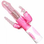 G Spot Huge Dildo Rabbit Vibrator Masturbator Sex Toy for Women Vagina Clitoris Double Vibrator 10 Speeds Vagina Vibration Dick