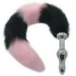 2 Size Anal Sex Toys Cute Soft Fox Tail Stainless Steel Anal Plug Cosplay Accessory Adult Game for Couples Butt Stopper H8-171G