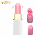 GUIMI 2 in 1 Lipstick Vibrator USB Rechargeable 10 Speed Vibrating Egg Clitoris Stimulator Nipple Massage Sex Toy for Women