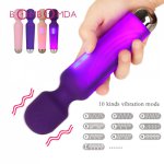 Shine Magic Wand Massage Stick AV Vibrator Powerful 10 modes Clitoris Stimulator Vibrator Adult Sex Toy for Women Big Vibrator