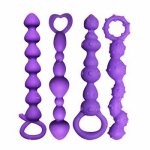 4 pcs Silicone Big Anal Beads Butt Plug Dilatador Anal Balls Expander Vibrant Anal Plug Sex Toys for Women Men Gay Masturbator