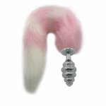 SML Anal Sex Toys Butt Tail Accessories Soft Wild Fox Tail Stainless Steel Thread Anal Plug Butt Plug for Man Woman Gay H8-215C