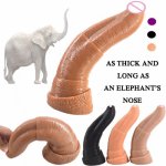 Soft Glue Four Colors Huge 8cm Super Thick 27cm Super Long Anal Plug Phallus Elephant Penile Female Masturbation Dildo -50