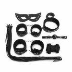 7-piece Plush Fun Suit For Couples Handcuffs Blindfold Mouth Plugs Adult Sex Toys Kit SM Game Bondage Toy Flirt Games For Couple