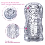Transparent Male Masturbator Cups Penis Exercise Trainer Silicone Pocket Pussy Artificial Vagina Massager Sex Toys For Men E5