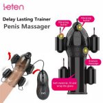 Electric Shock Glans Vibrators Ring For Male Masturbator Penis Delay Lasting Trainer Penis Massager Erotic Adult Sex Toy For Men