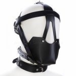 New Bondage PU Leather Head Harness Mouth Mask With Ball Mouth Gag Fetish Salve BDSM Restraint Sex Products For Couples