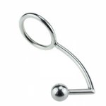 Stainless steel anal hook with penis ring metal butt plug anal plug penis lock anal dialtor sex toys for couples adult games