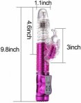 Dual Motor Thrusting Rotary Rotating Rabbit Vibrator Waterproof Anal Dildo G Spot Clitoris Stimulator Sex Toys for Woman