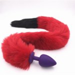 Fox, Silicone Anal Plug Faux Fox Tail Anal Stopper Tail Butt Plug Adult Sex Products Anus Dilator Anal Sex Toys for Women H8-5-140A