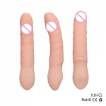 SHD-020 9 Frequency Soft Silicone Rotating Dildo Vibrator, Dual Motor Sex Toy Big Dick Big Cock Man Sex Toy For Woman