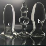 Huge Crystal Glass Dildo Anal Plug Artificial Fake Stem Anal Dilator Sexual Butt Plug G Point Stimulation Massage Gay Toy