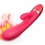 G Spot Dildo Rabbit Vibrator for Women Heating Vibration Silicone Waterproof Female Vagina Clitoris Massager Sex Toys for Women