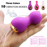 vibrator sex toys for woman silicone vibrator USB Female Masturbation        Wireless Silicone Remote Control Panty Vibratorw413
