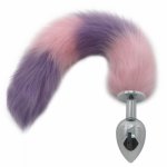 3 Size Metal Smooth Anal Plug Stuffed Fox Tail Butt Plug Sex Toys for Woman and Men Adult Game Masturbation Anal Tail H8-178B