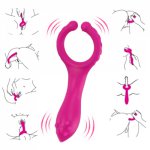 HIMALL Silicone G Spot Stimulate Vibrators Dildo Nipple Clip Masturbate Vibrator Adults Sex Toys For Women Men Couple