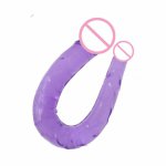 Jelly Dual Glans Penis Dildo Vagina & Anal Double Stimulation Dildo Sex Toys For Woman Lesbian Sex Products Erotic Toys