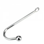 30*250mm Stainless Steel Anal Hook Metal Butt Plug with Ball Anal Plug Anal Dilator Gay Sex Toys for Men and Women Adult Games