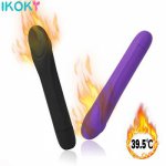 Ikoky, IKOKY Sex Products Sex Toys for Women AV Magic Wand Clitoris Stimulation 10 Speed Heating Vibrator Realistic dildo
