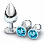 Crystal Metal Anal Plug Sex Toys for Adults Anal Beads Stainless Steel Butt Plug Smooth Anus Beads Sex Toys for Couples Games