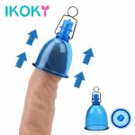 IKOKY Vacuum Penis Pump Cup Stamina Trainer Sex Toys for Men Penis Enlargement Sex Stretcher Extender Erotic Delay Ejaculation