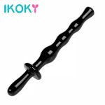 Ikoky, IKOKY Double Ends Glass Butt Beads Crystal Anal Plug Prostate Massage Sex Toys for Men Women Gay Male Masturbator Adult Products