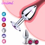 Anal Plug Sex Toys Stainless Steel Butt Plug Prostate Massager Tail Crystal Trainer For Women/Man Anal Beads Dildo Vibrator