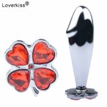 Loverkiss Smooth Anal Dildo Expandable Stainless Steel Butt Plug Stimulator Crystal Anal Plug Anal Sex Toys Prostate Massager