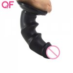 QF  21.6CM Big Wave Dildo Suction Cup Beads Anal Plug Butt Plug Adult G spot erotic toy Vagina Masturbation sex-toys for women
