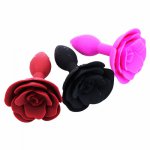 Soft Silicone Rose Anal Plug Beautiful Flowers Anal Toys Sex Toys For Man/Woman Anal Masturbator Buttplug Massager Adults Games.