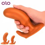 OLO Super Huge Anal Plug Big Butt Plug Erotic Toys Prostate Massager Golden Horn Sex Toys for Men Women Anus Expander Dilator