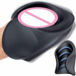 Vibrating Handhold Penis Vibrator Massager Male Masturbator with 10 Modes Adjustable Sex Toy