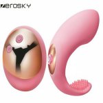 Zerosky, Female G spot Wireless Vibrator For Couple, Remote Double Clitoral Vibrator, Adult Silicone Massage Sex Toy For Woman Zerosky