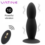 VATINE Sucker Cup Anal Vibrator 10 Speed Sex Toys for Women Men Butt Plug Prostate Massager Wireless Remote Control Anal Plug