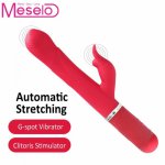 Meselo Rabbit Vibrator 6 Speeds Rotation Double Vibrating Massager G-spot Vibrator Dildo Vagina Adult Toys Sex Toys For Woman