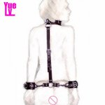 YUELV Women Adjustable Leather BDSM Handcuffs With Neck Collar Slave Bondage Restraints Fetish Adult Game Sex Toys For Couple