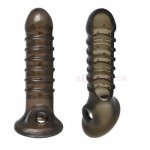 Soft Condom Multi Hollow Anal Plug Extender Anus Open Enlargement Device Female Male Masturbation Penis Massager Anal Sex Toys