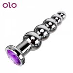 OLO Big Size Metal Anal Plugs Butt Plug Heavy Anus Beads Prostate Massage Stainless Steel Sex Toys for Men and Women Gay