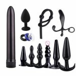 Sex Bondage Kit Adult Games Set Anal Plug for Couples BDSM Sex Toys for Couples Silica Gel + Abs
