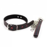 Bondage Collar With Leash Chain Leather Bdsm Collars Sex Toys for Adults Couples SM Slave Game Restraint Fetish Sex Prosucts