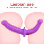 BFACCIA Strapon Dildo Realistic Sex Toys Double Head Soft Silicone Vagina Anal Masturbator Gay Lesbian Sex Toys For Woman