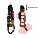 Male Penis sleeve Vibrating Ring for Man Cock Delay Ejaculation G spot Clitoris Stimulator Massager big Dildo Vibrator Sex Toys