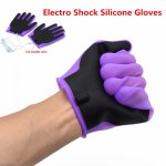 New Electro Shock Silicone Gloves Breast Body Massage Stimulation Fetish Electric Shock Kit Adult Game Sex Toys For Men Couples